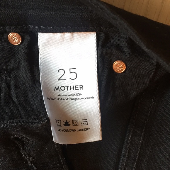 MOTHER 25 black THE STUNNER Zip Ankle Step Fray I’m Not Guilty wash. Almost new! - Picture 7 of 10